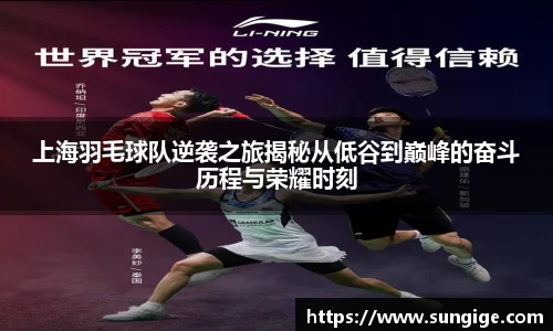 上海羽毛球队逆袭之旅揭秘从低谷到巅峰的奋斗历程与荣耀时刻