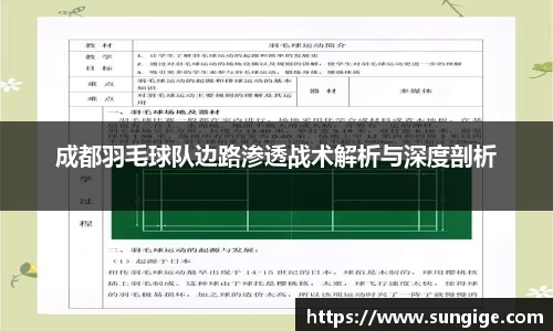 成都羽毛球队边路渗透战术解析与深度剖析